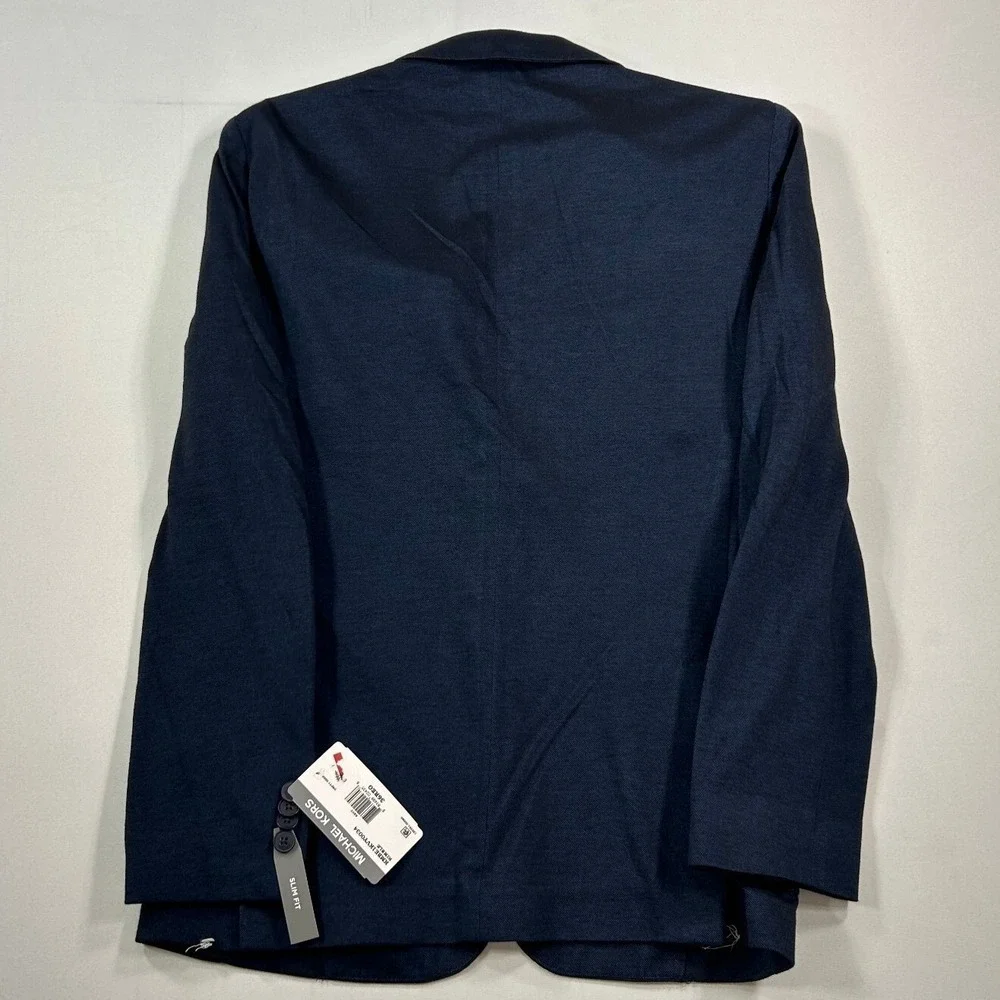 Michael Kors Kimble Sport Coat Mens 36R 36 Navy Blue Modern-Fit Blazer $295‎ NEW